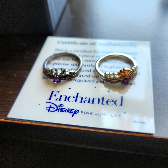 Ariel and Ursula Villains Duo Stack Ring - Enchanted Disney fine jewelry - Picture 6 of 6
